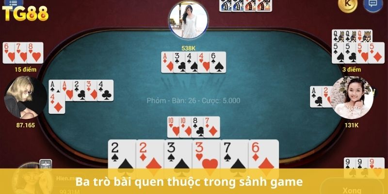 Ba trò bài quen thuộc trong sảnh game