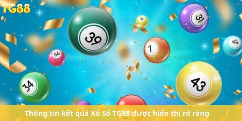 Thông tin kết quả Xổ Số TG88 được hiển thị rõ ràng 